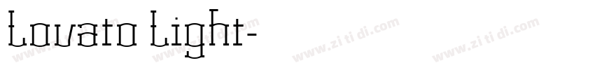 Lovato Light字体转换 Lovato Light字体转换